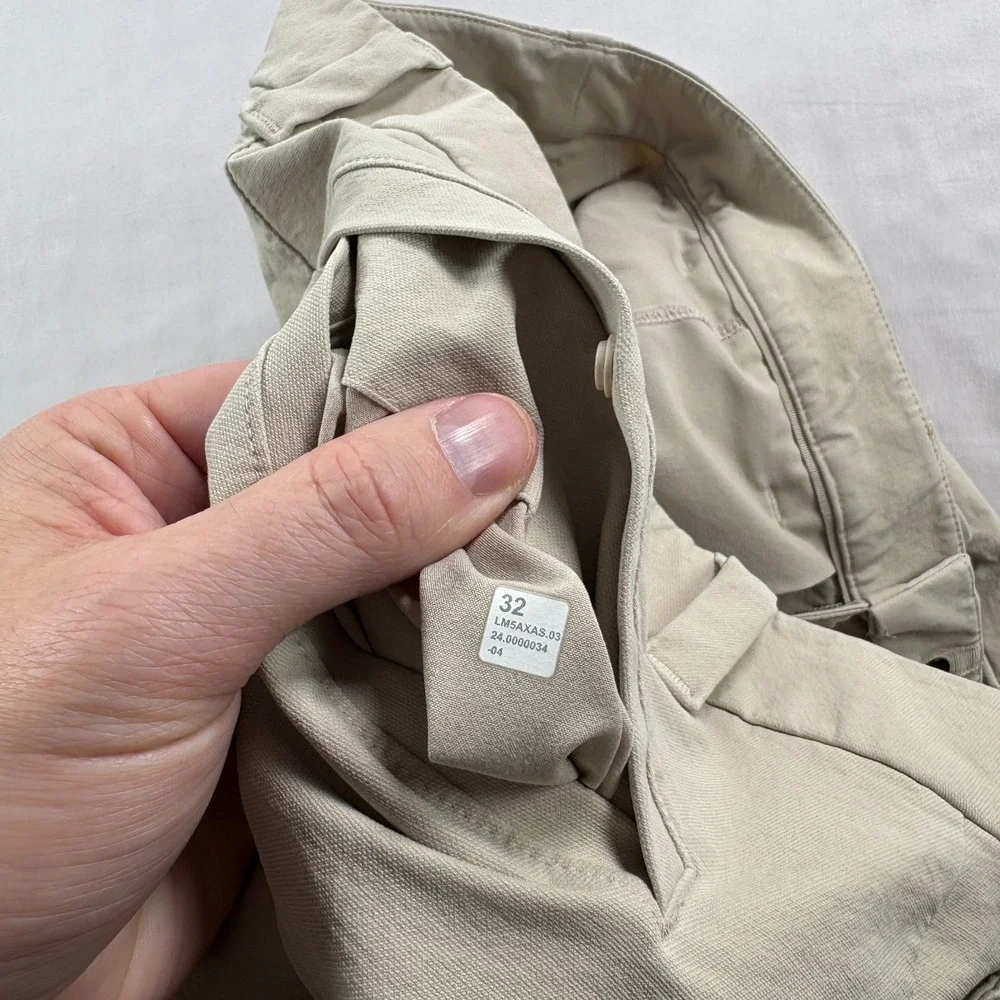 Lululemon ABC Pants Mens 32x30 Beige Chino Slim Tapered Stretch Tech Golf